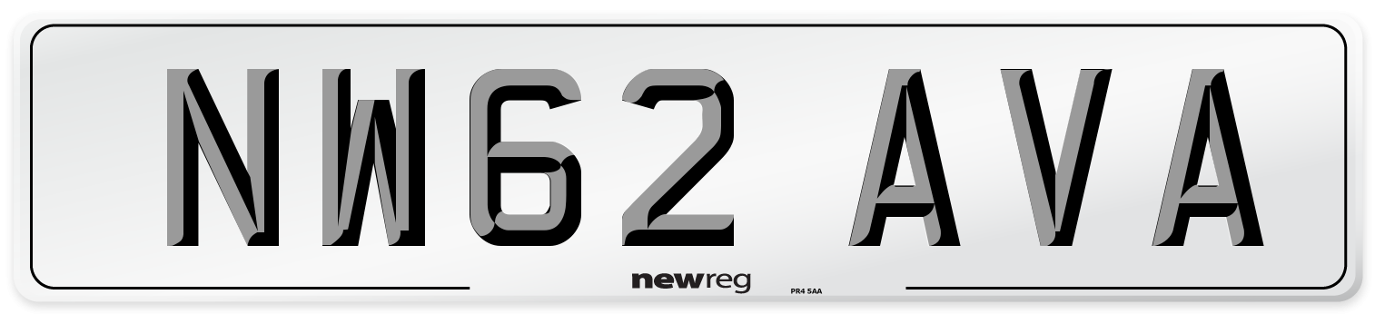 NW62 AVA Number Plate from New Reg